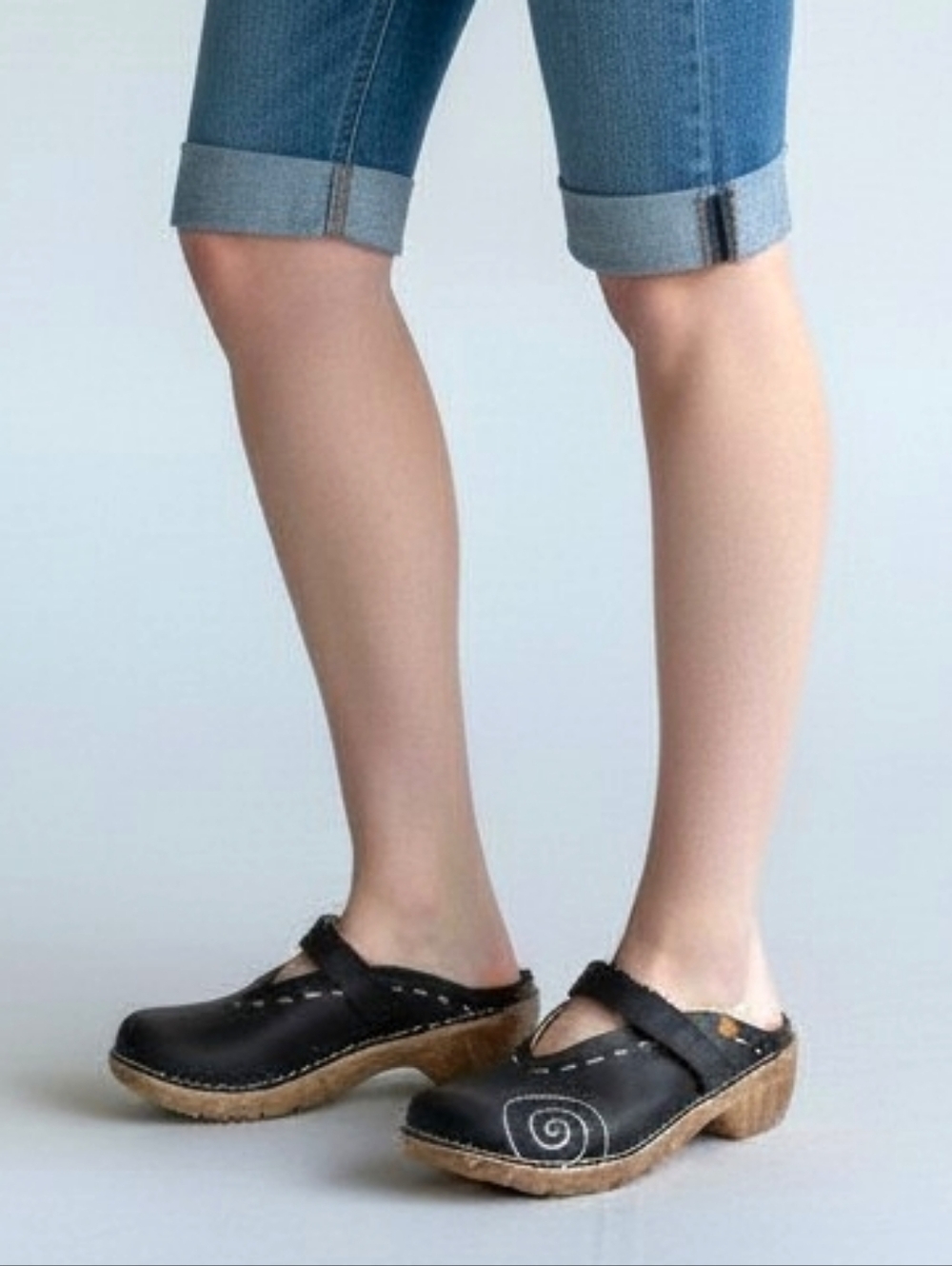 El Naturalista Yggdrasil Leather Clog Mary Jane Black $182  EU 41 US 10  S4032